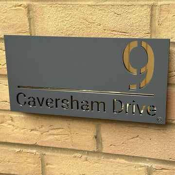 Large Rectangular 'Floating effect' Perspex® House Sign