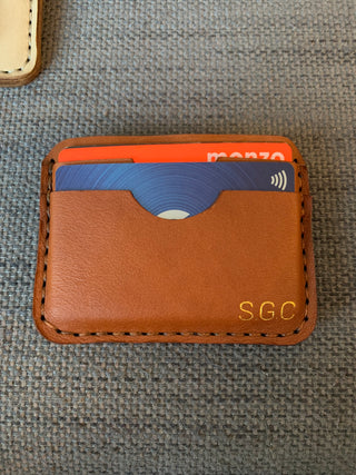 Credit Card Leather Wallet - Hand Stitched