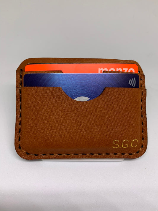 Credit Card Leather Wallet - Hand Stitched