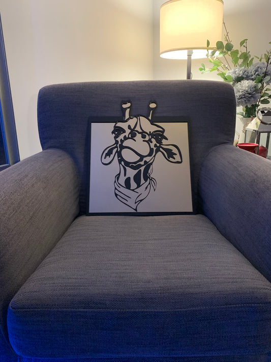 ‘Geoffrey’ the Giraffe Hand Drawn Artwork – Perspex®